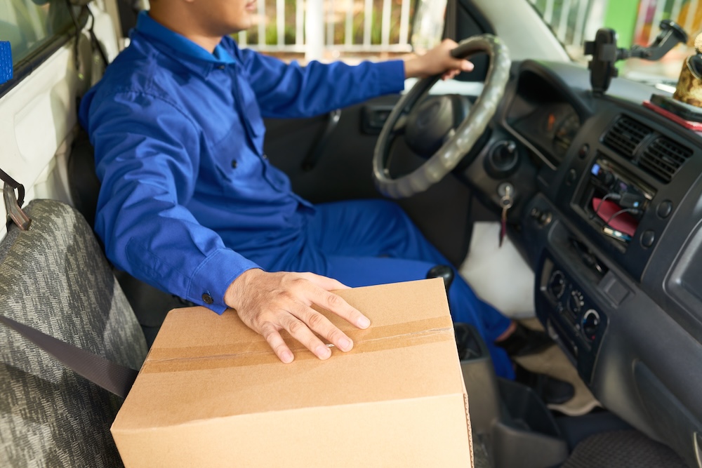 a fragile package being delivered