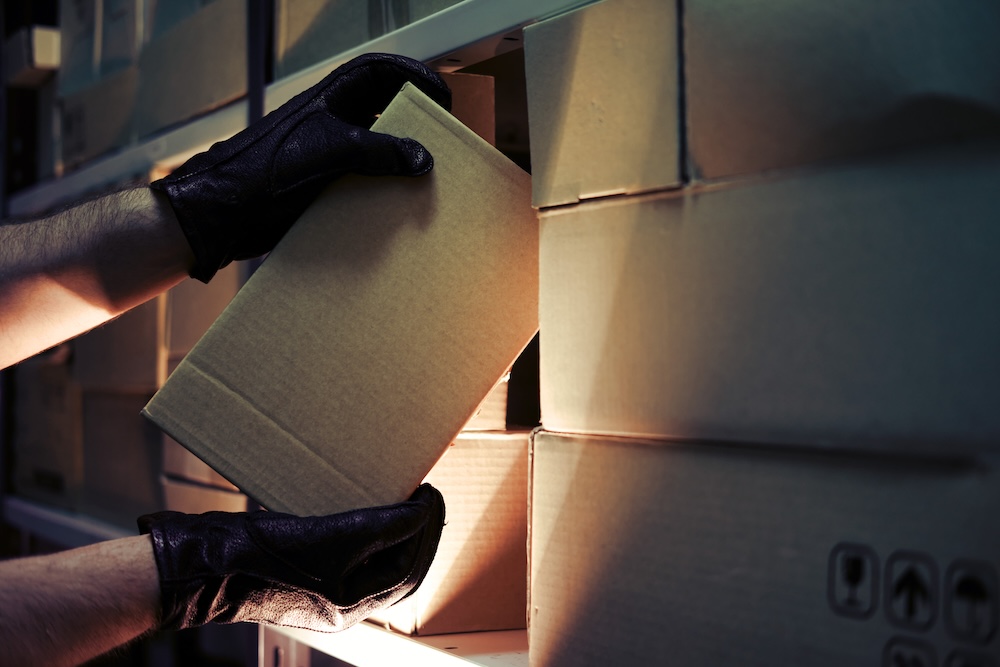someone stealing a package